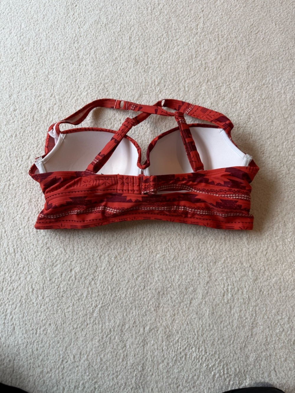 Torrid Disney Moana Bikini Set 1X top 2X bottoms Orange Geo Underwire High Waist - Picture 5 of 8